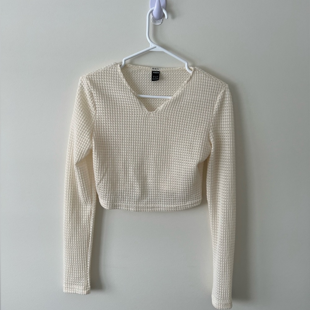 Waffle Sweater Top